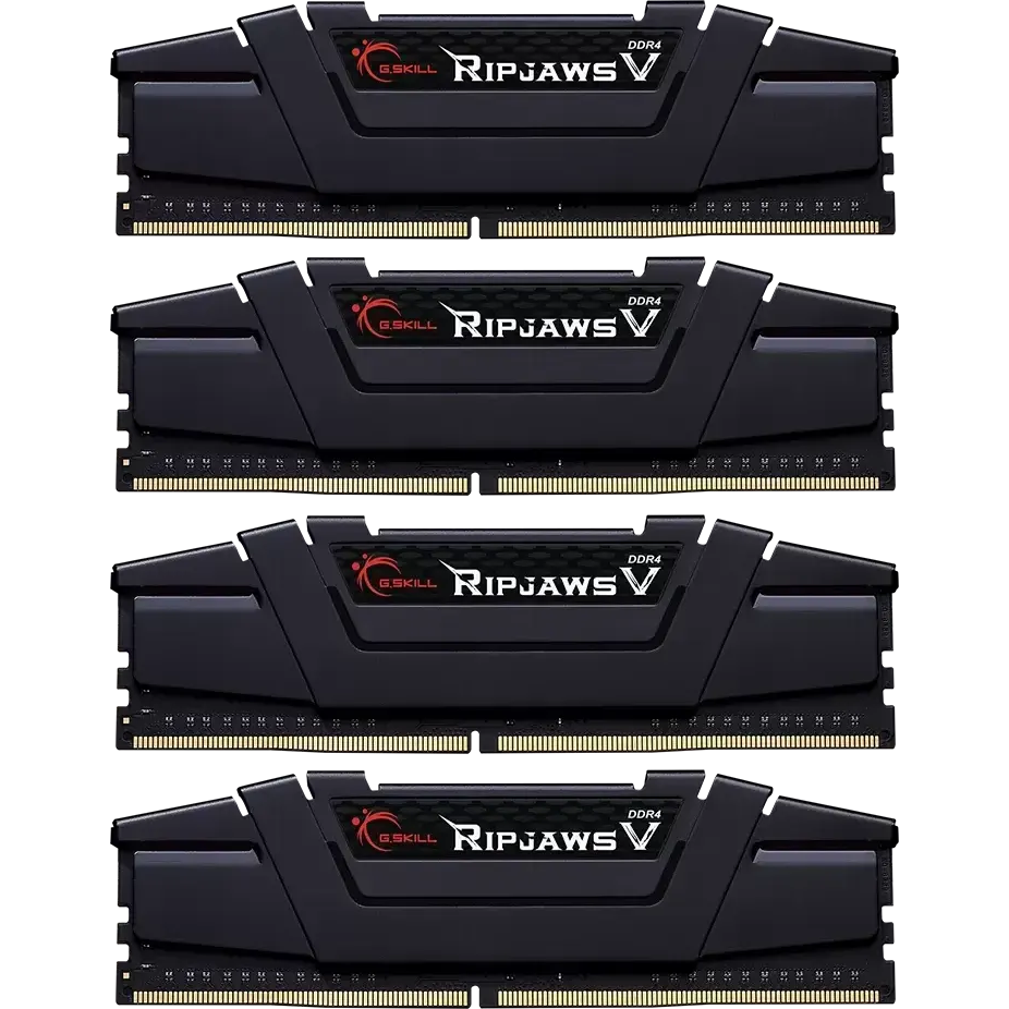 Mémoire vive 64GB DDR4 3200MHz G.Skill Ripjaws V (F4-3200C16Q-64GVK) (4x16GB KIT)