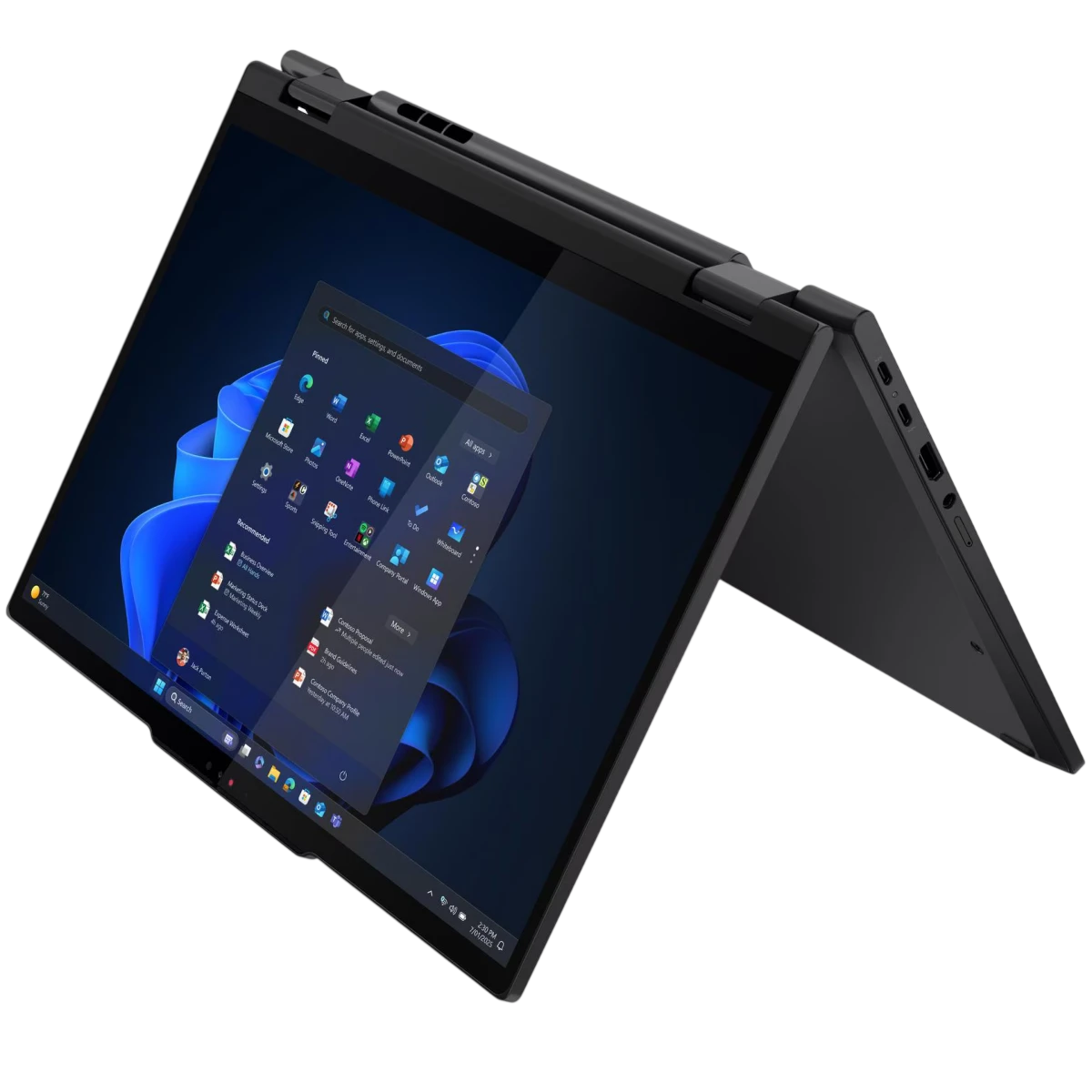 Ordinateur portable Lenovo ThinkPad T14s 2-in-1 Gen 1 Black (21R3005LFR)