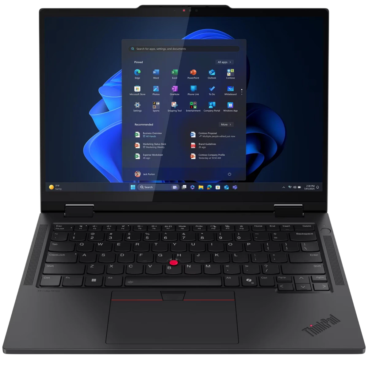 Ordinateur portable Lenovo ThinkPad T14s 2-in-1 Gen 1 Black (21R3005LFR) - photo 2
