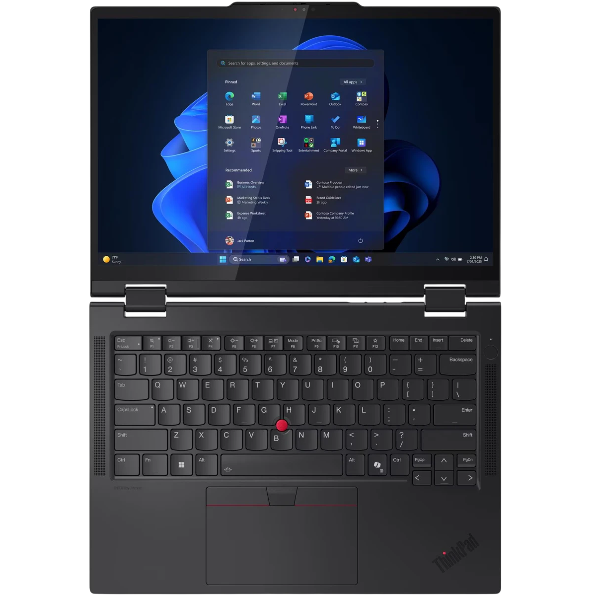 Ordinateur portable Lenovo ThinkPad T14s 2-in-1 Gen 1 Black (21R3005LFR) - photo 7