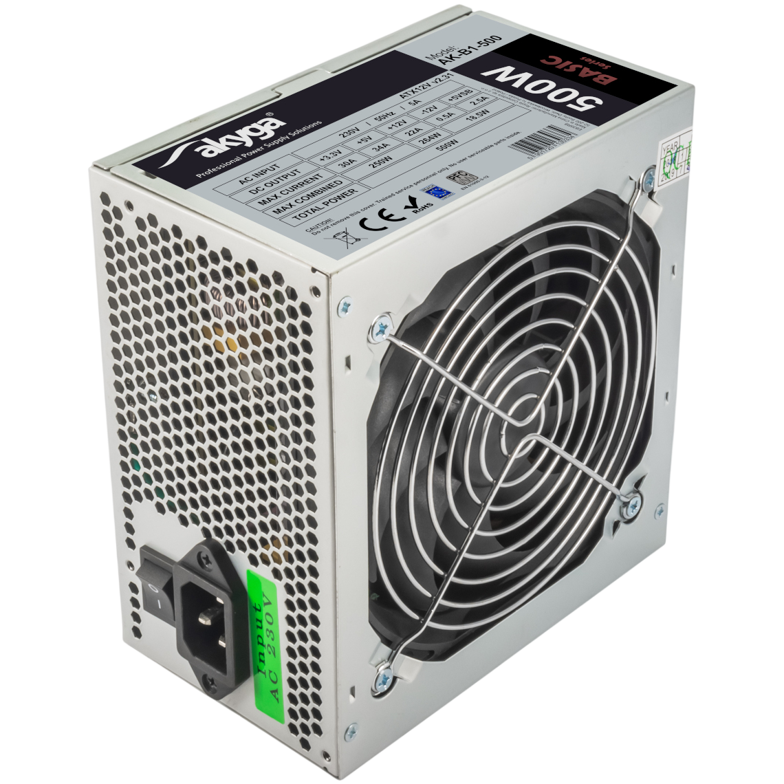 Power Supply 500W Akyga Basic AK-B1-500