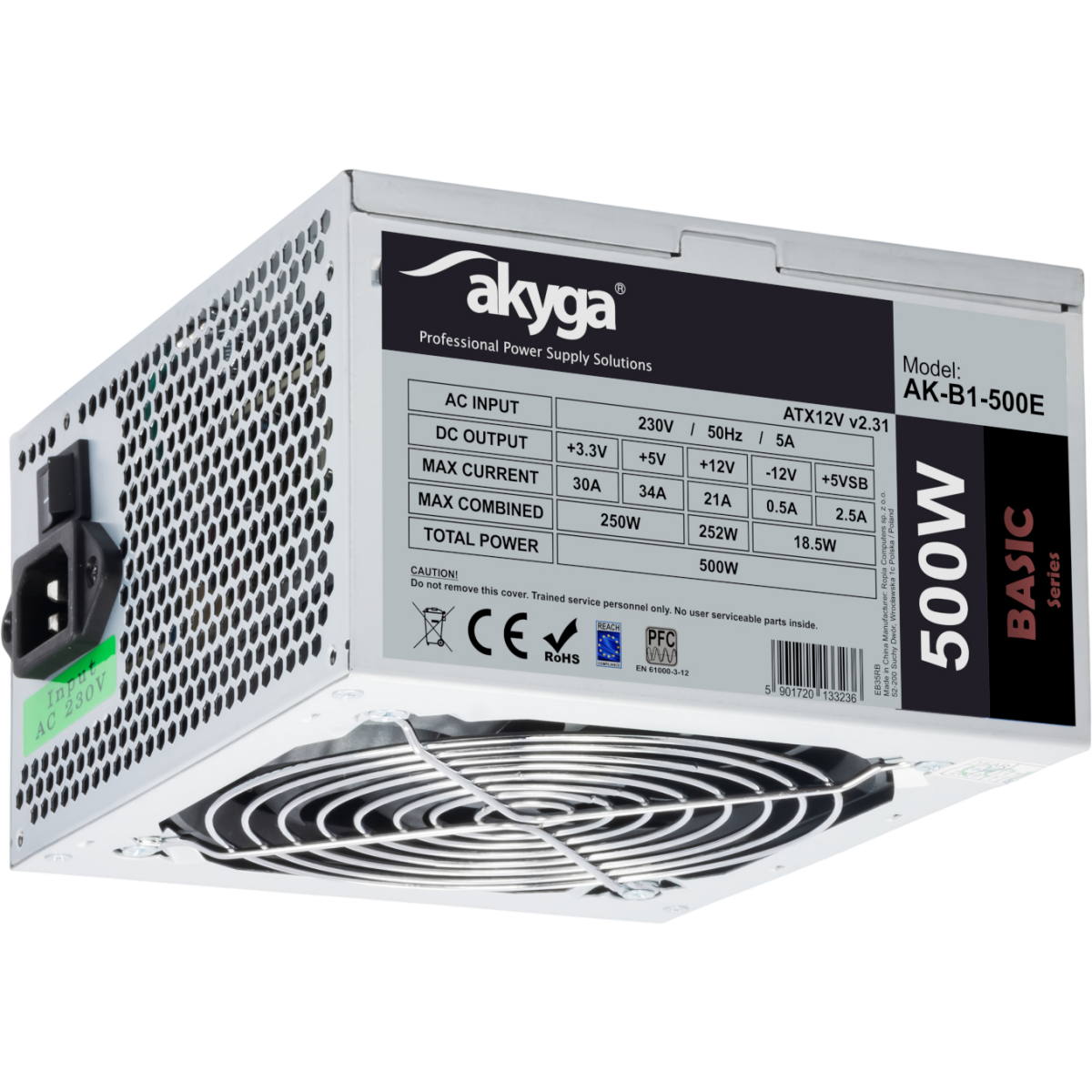 Alimentation électrique 500W Akyga Basic AK-B1-500E - photo 2