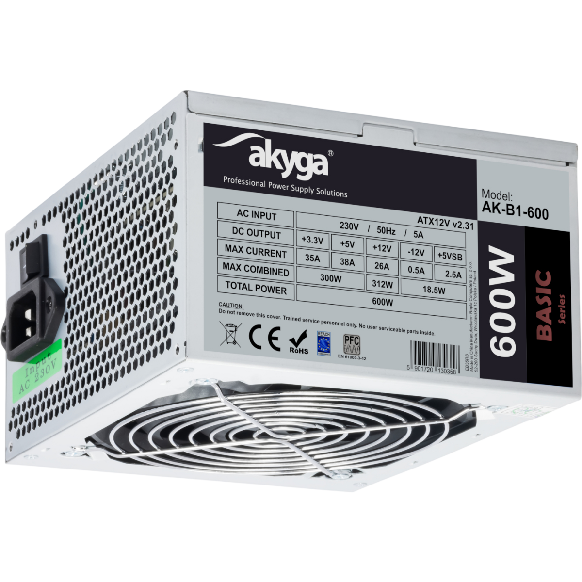 Alimentation électrique 600W Akyga Basic AK-B1-600 - photo 2