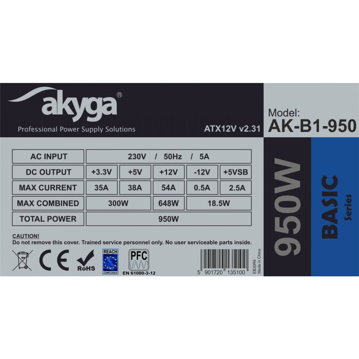 Alimentation électrique 950W Akyga Basic AK-B1-950 - photo 5