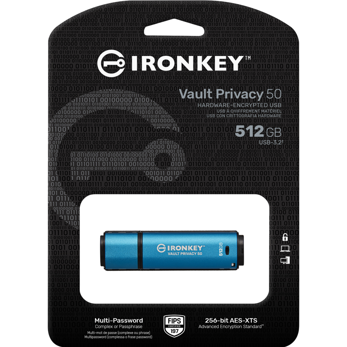 clé USB flash 512GB Kingston IronKey Vault Privacy 50 (IKVP50/512GB) - photo 3