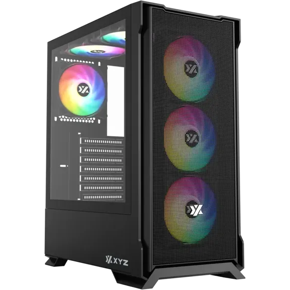Boîtier XYZ AIRONE 300-X MESH Black - X-CS-AIRONE3XM-B - photo 2
