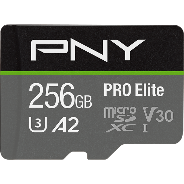 Carte mémoire 256GB MicroSD PNY PRO Elite + SD adapter (P-SDU256V32100PRO-GE)