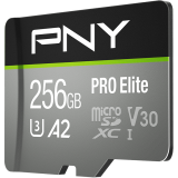 Carte mémoire 256GB MicroSD PNY PRO Elite + SD adapter (P-SDU256V32100PRO-GE)
