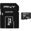 Carte mémoire 64GB MicroSD PNY Performance Plus + SD adapter (P-SDU64G10PPL-GE)