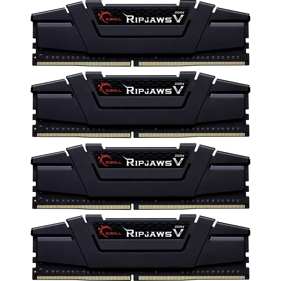 Mémoire vive 32GB DDR4 3200MHz G.Skill Ripjaws V (F4-3200C16Q-32GVKB) (4x8GB KIT)