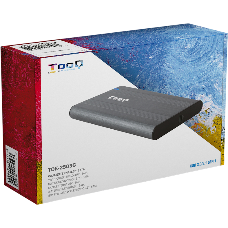 Boîtier externe pour disque dur (HDD) TooQ TQE-2503G Grey - photo 5