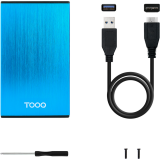Boîtier extérieur pour disque dur TooQ TQE-2527BL Blue