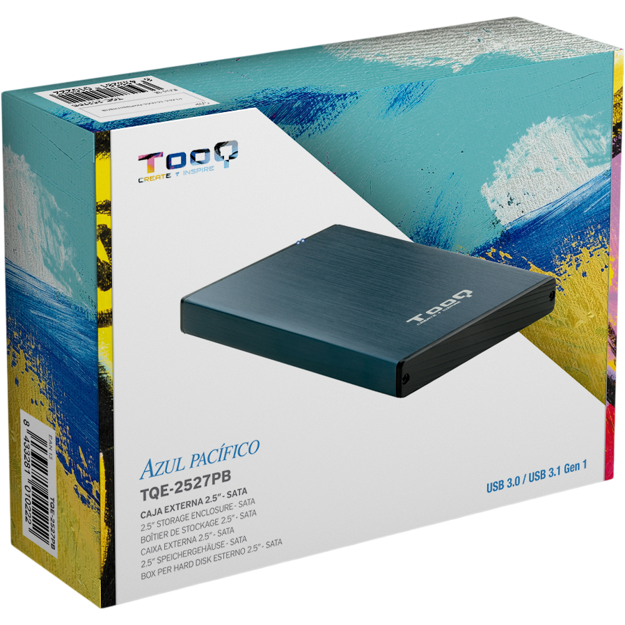 Boîtier externe pour disque dur TooQ TQE-2527PB Pacific Blue - photo 7