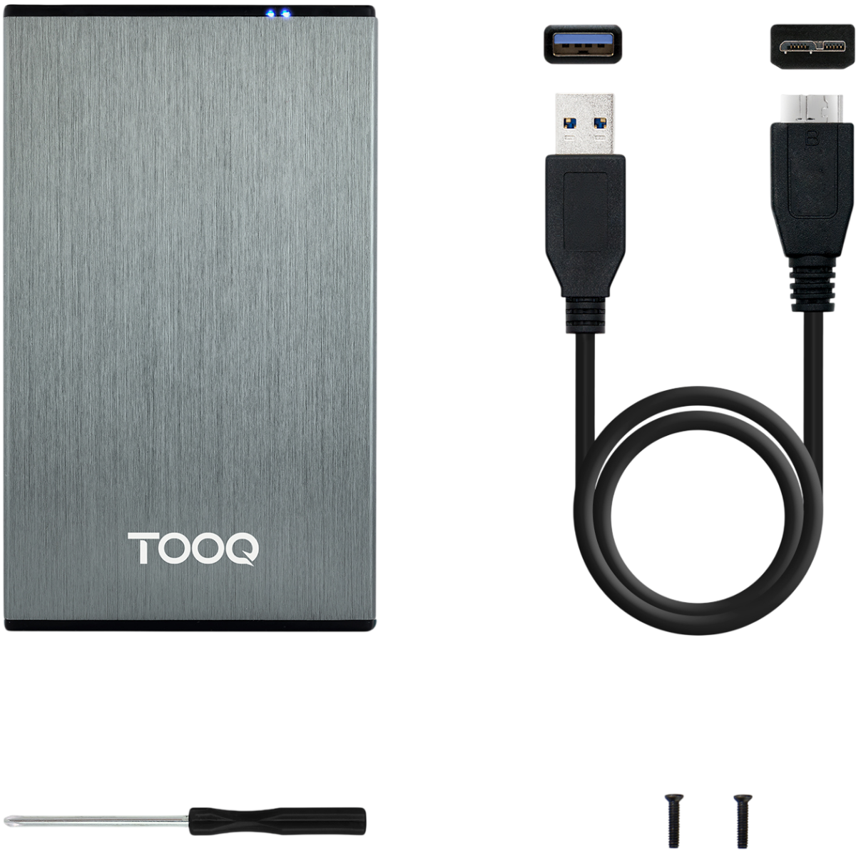 Boîtier externe pour disque dur TooQ TQE-2527G Grey - photo 6