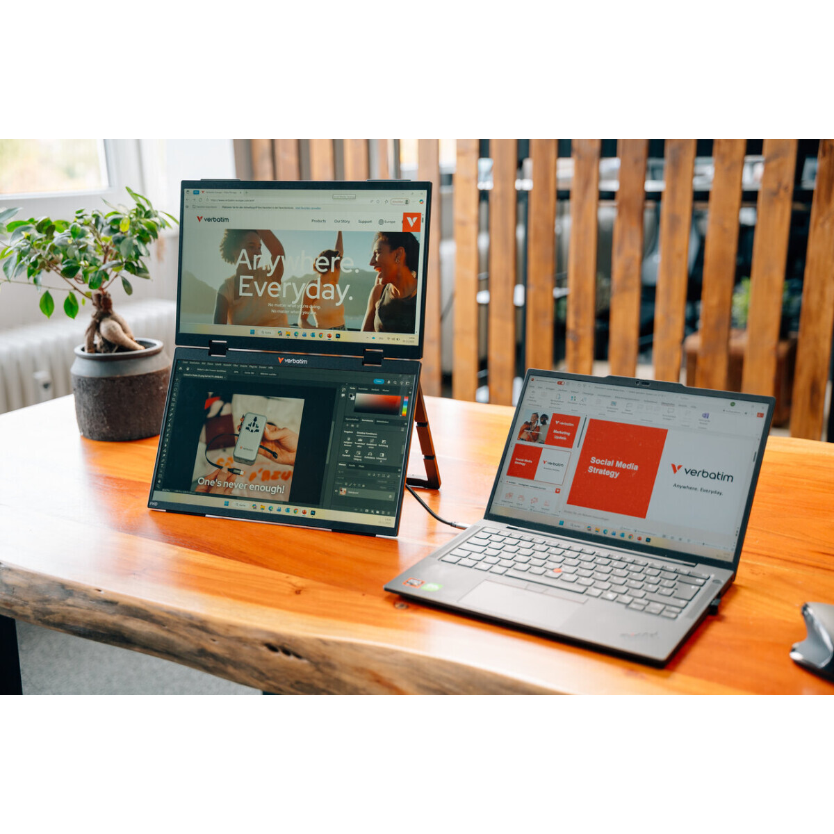 Portable Monitor Verbatim 16" Dual Monitor Essentials (32403) - photo 3