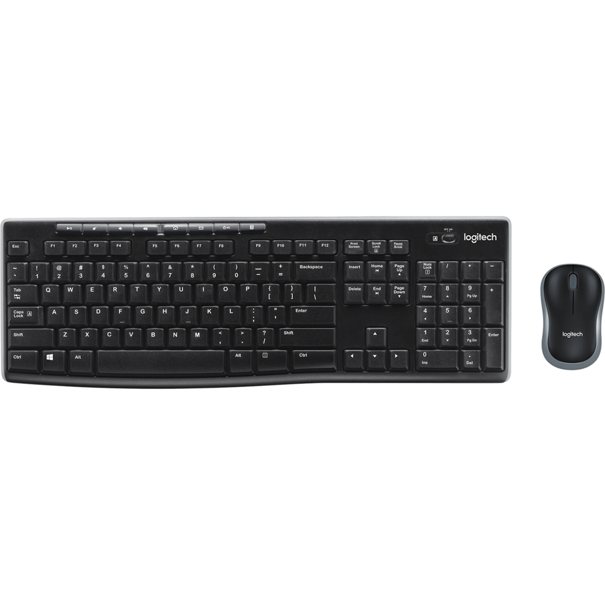Clavier + souris Logitech Wireless Combo MK270 Black (920-004508)