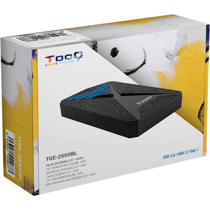 Boîtier externe pour disque dur (HDD) TooQ TQE-2550BL Black - photo 6