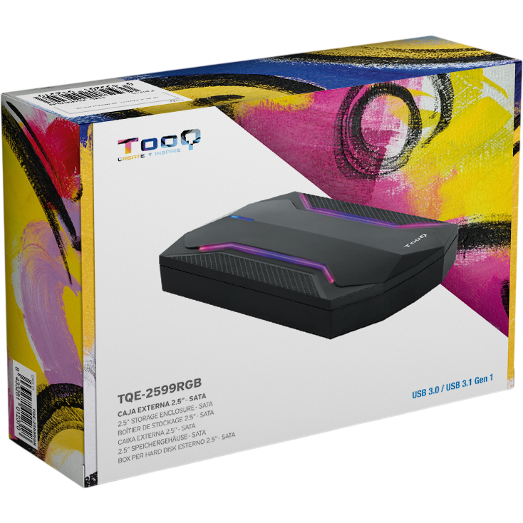 Boîtier externe pour disque dur TooQ TQE-2599RGB Black - photo 5