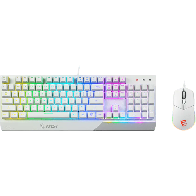 Clavier + Souris MSI Vigor GK30 Combo White - S11-04FR306-CLA