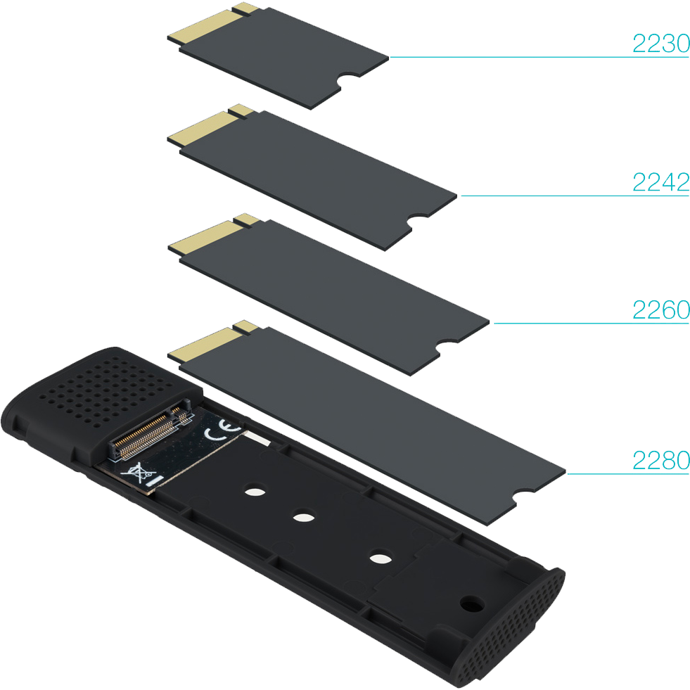 Boîtier externe pour SSD M.2 TooQ Beta TQE-2231B Black - photo 5