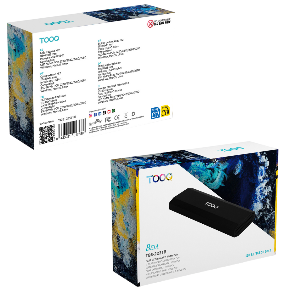 Boîtier externe pour SSD M.2 TooQ Beta TQE-2231B Black - photo 7