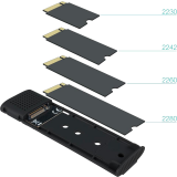 Boîtier externe pour SSD M.2 TooQ TQE-2230B Black
