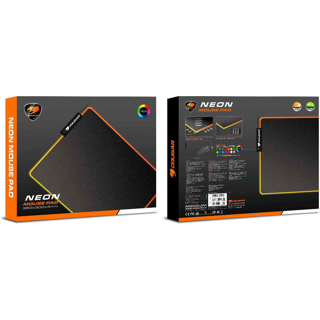 Mouse Pad Cougar Neon RGB Taille M Black - NEONRGB - photo 5