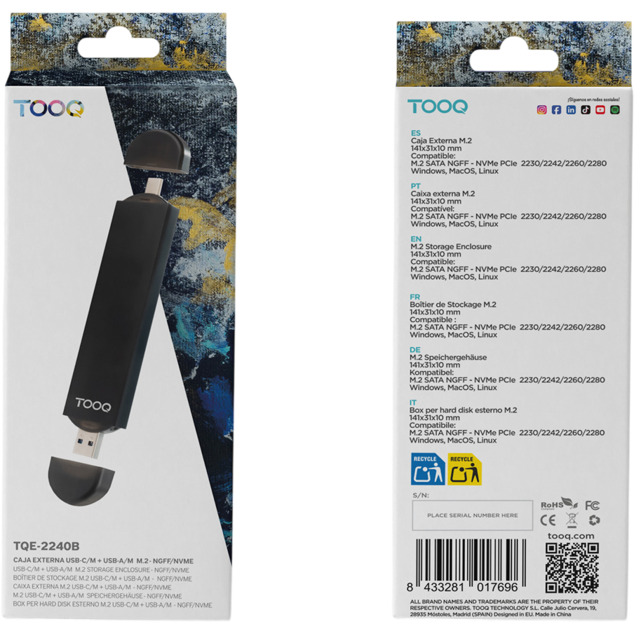 Boîtier externe pour SSD M.2 TooQ TQE-2240B Black - photo 6