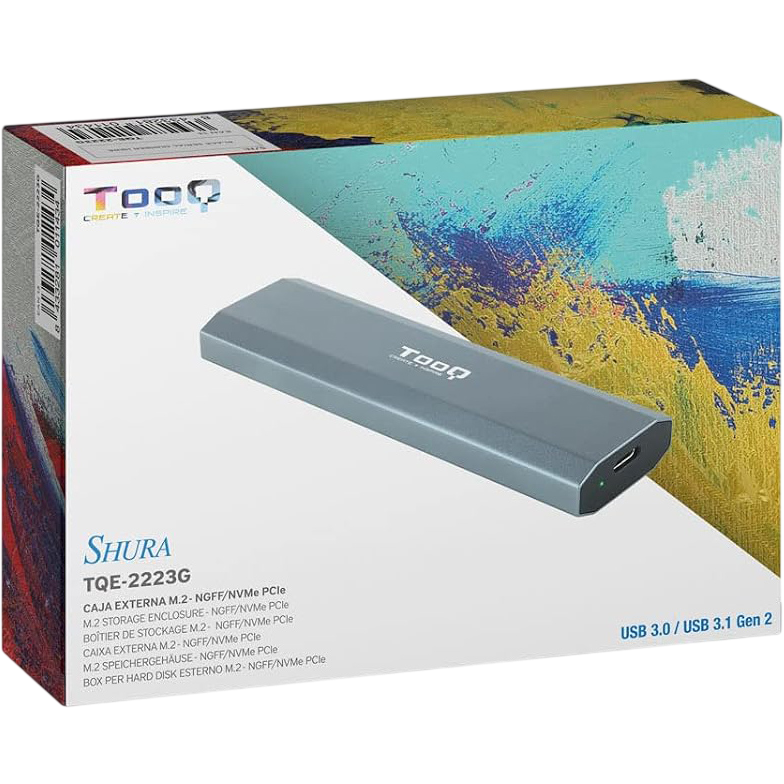 Boîtier externe pour SSD M.2 TooQ Shura TQE-2223G Grey - photo 5