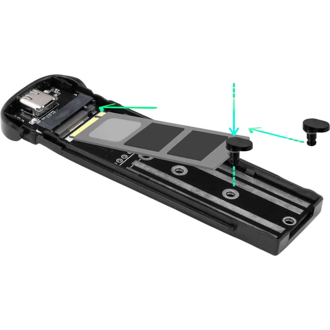 Boîtier externe pour SSD M.2 TooQ TQE-2201BL Blue - photo 2