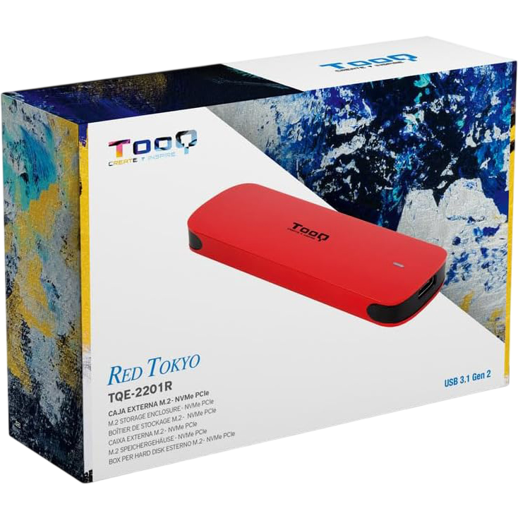 Boîtier externe pour SSD M.2 TooQ TQE-2201R Red - photo 4