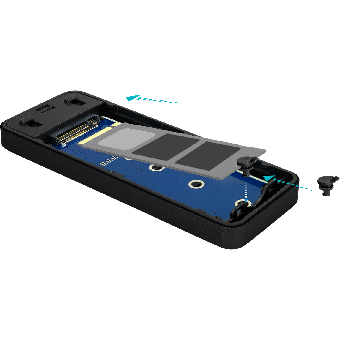 Boîtier externe pour SSD M.2 TooQ TQE-2280B Black - photo 3