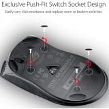 Pele ASUS ROG Gladius II Origin Black (90MP00U1-B0UA00)