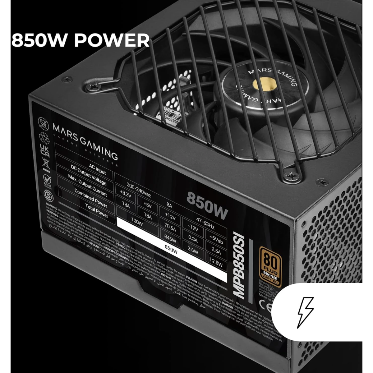 Power Supply 850W Mars Gaming MPB850SI - photo 5