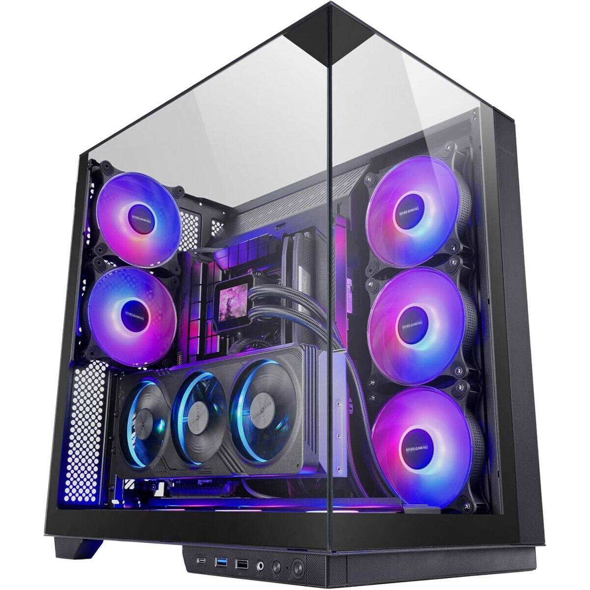 Case Mars Gaming MC-3GF Black - MC3GF