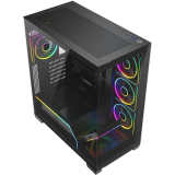 Boîtier MODECOM Volcano Stellar Plus ARGB Midi 8F Black (AT-STELLAR-PLUS-8F-ARGB-10)