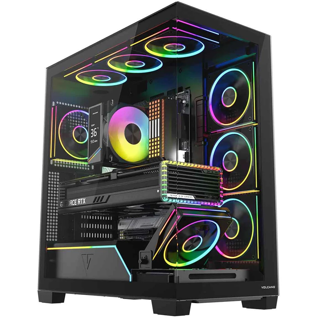 Boîtier MODECOM Volcano Stellar Plus ARGB Midi 8F Black - AT-STELLAR-PLUS-8F-ARGB-10 - photo 10