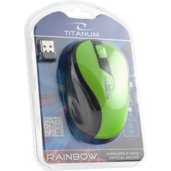 Mouse Esperanza Titanum Rainbow 3D Black/Green - TM114G - photo 3