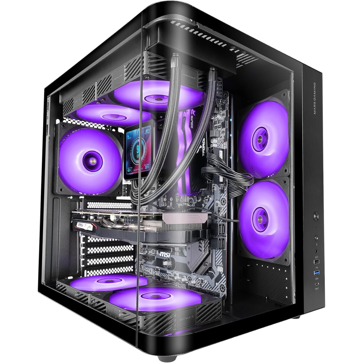 Boîtier Mars Gaming MC-CURV Black - MCCURV