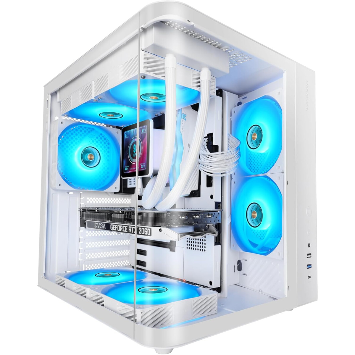 Case Mars Gaming MC-CURV White - MCCURVW