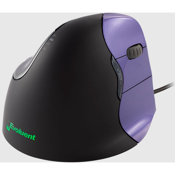 Mouse Evoluent Verticale 4 Small Right Purple - VM4S