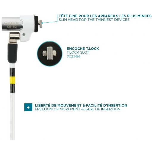 Cadenas pour ordinateur portable Mobilis T Lock Slim Rotating security (001325) - photo 2