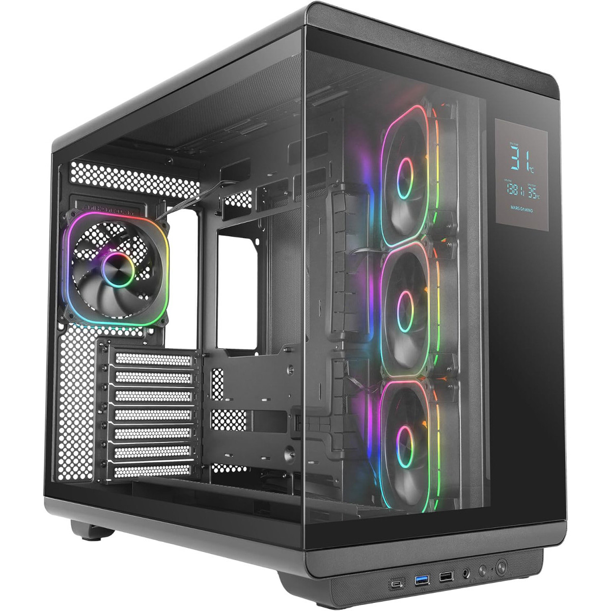 Case Mars Gaming MC-REVPRO Black - MCREVPRO
