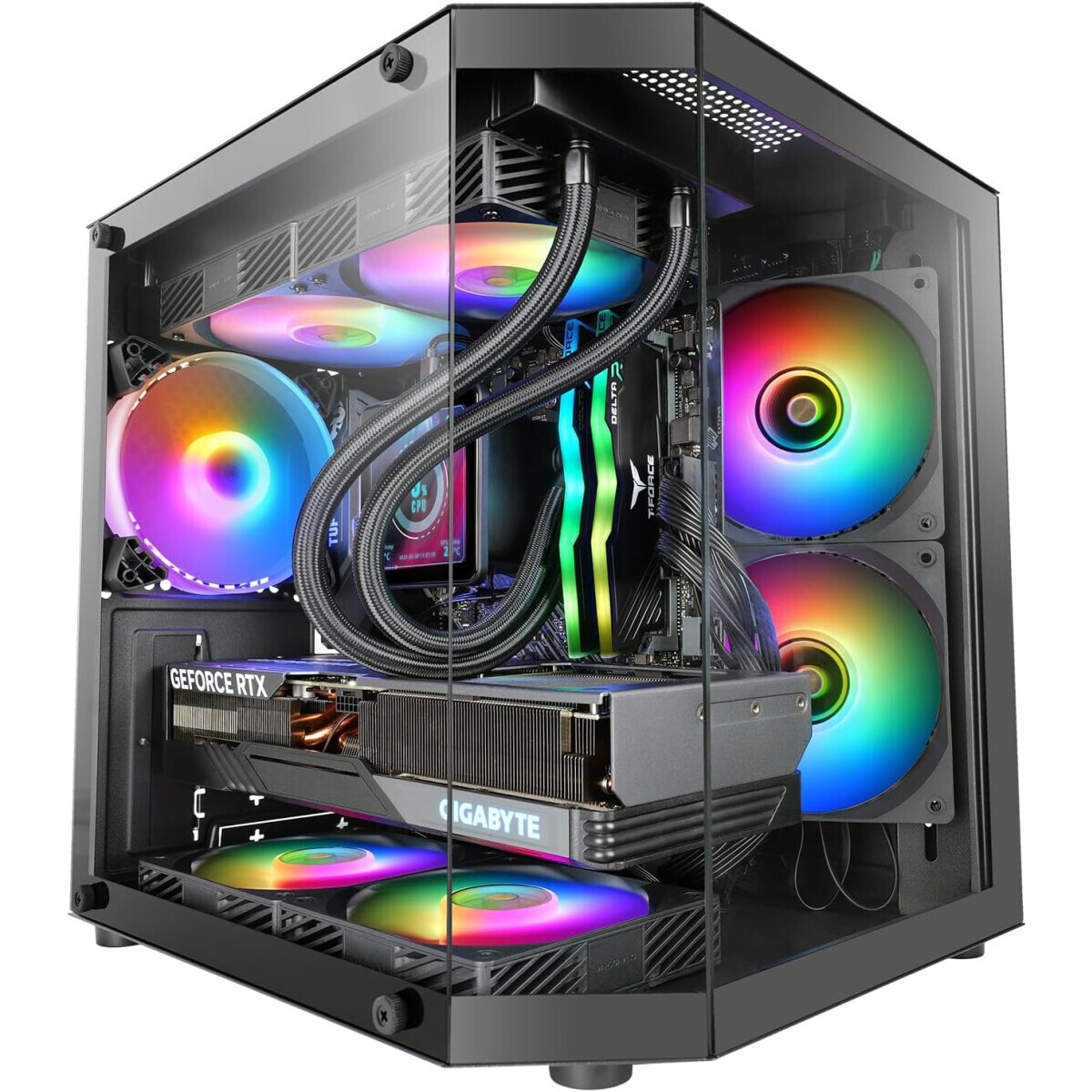 Case Mars Gaming MC-3TLITE Black - MC3TLITE