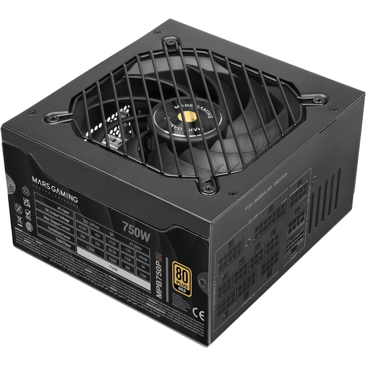 Power Supply 750W Mars Gaming MPB750PSI - photo 2
