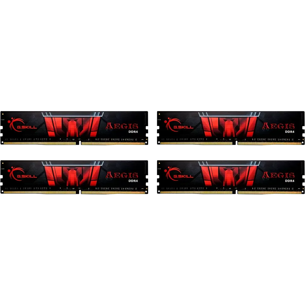Mémoire vive 32GB DDR4 3200MHz G.Skill Aegis (F4-3200C16Q-32GIS) (4x8GB KIT)