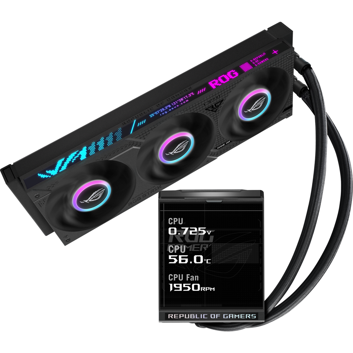 Liquid Cooling System ASUS ROG STRIX LC IV 360 ARGB LCD Black - 90RC01M1-B0EAY0 - photo 2