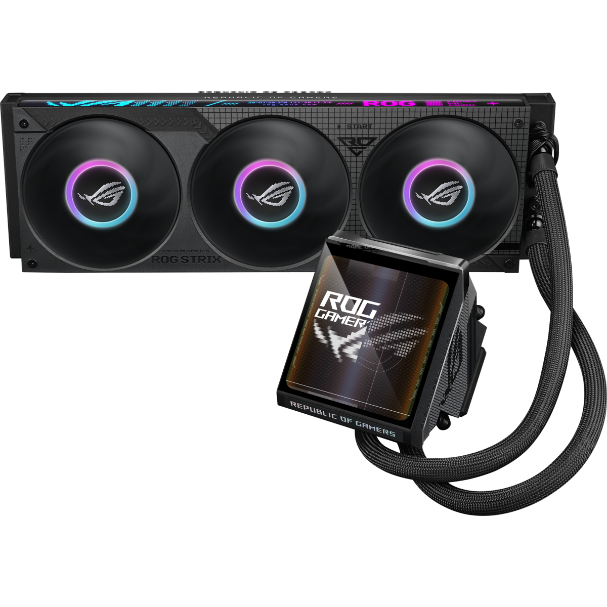 Liquid Cooling System ASUS ROG STRIX LC IV 360 ARGB LCD Black - 90RC01M1-B0EAY0 - photo 3