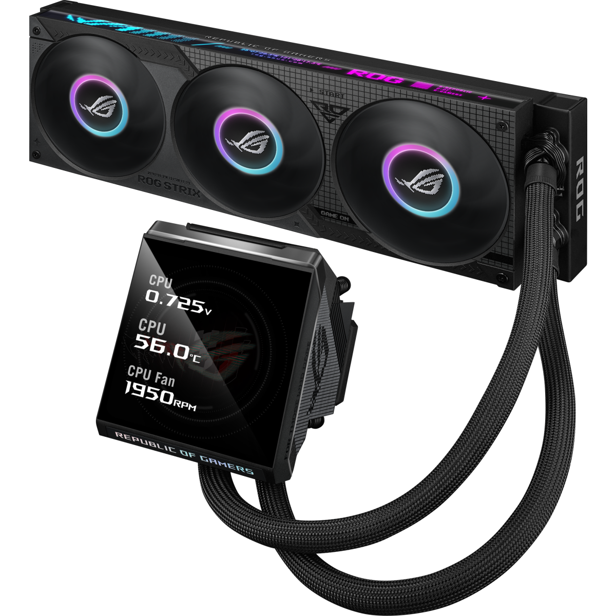 Liquid Cooling System ASUS ROG STRIX LC IV 360 ARGB LCD Black - 90RC01M1-B0EAY0 - photo 4