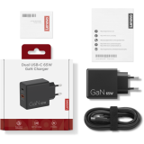 Laptop Power Supply Lenovo Dual USB-C 65W GaN Charger (G0A6065BEU)